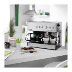 MAGIMIX Combiné Cafetière Expresso/Filtre Automatique Chromé Mat -Magimix magimix combine cafetiere expressofiltre automatique chrome mat 5