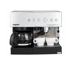 MAGIMIX Combiné Cafetière Expresso/Filtre Automatique Chromé Mat -Magimix magimix combine cafetiere expressofiltre automatique chrome mat 6